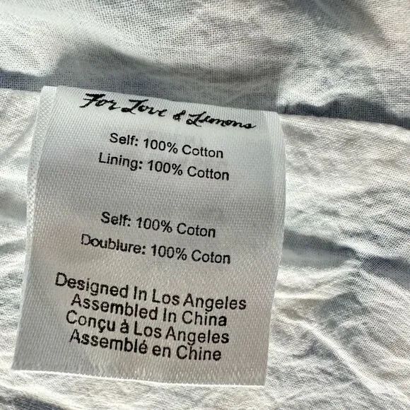 For Love and Lemons Dixie Mini Dress Strapless Sweetheart Neckline Blue Gingham - Picture 6 of 9